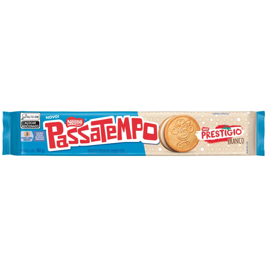 BISCOITO NESTLE PASSATEMPO RECHEADO PRESTIGIO 90G 