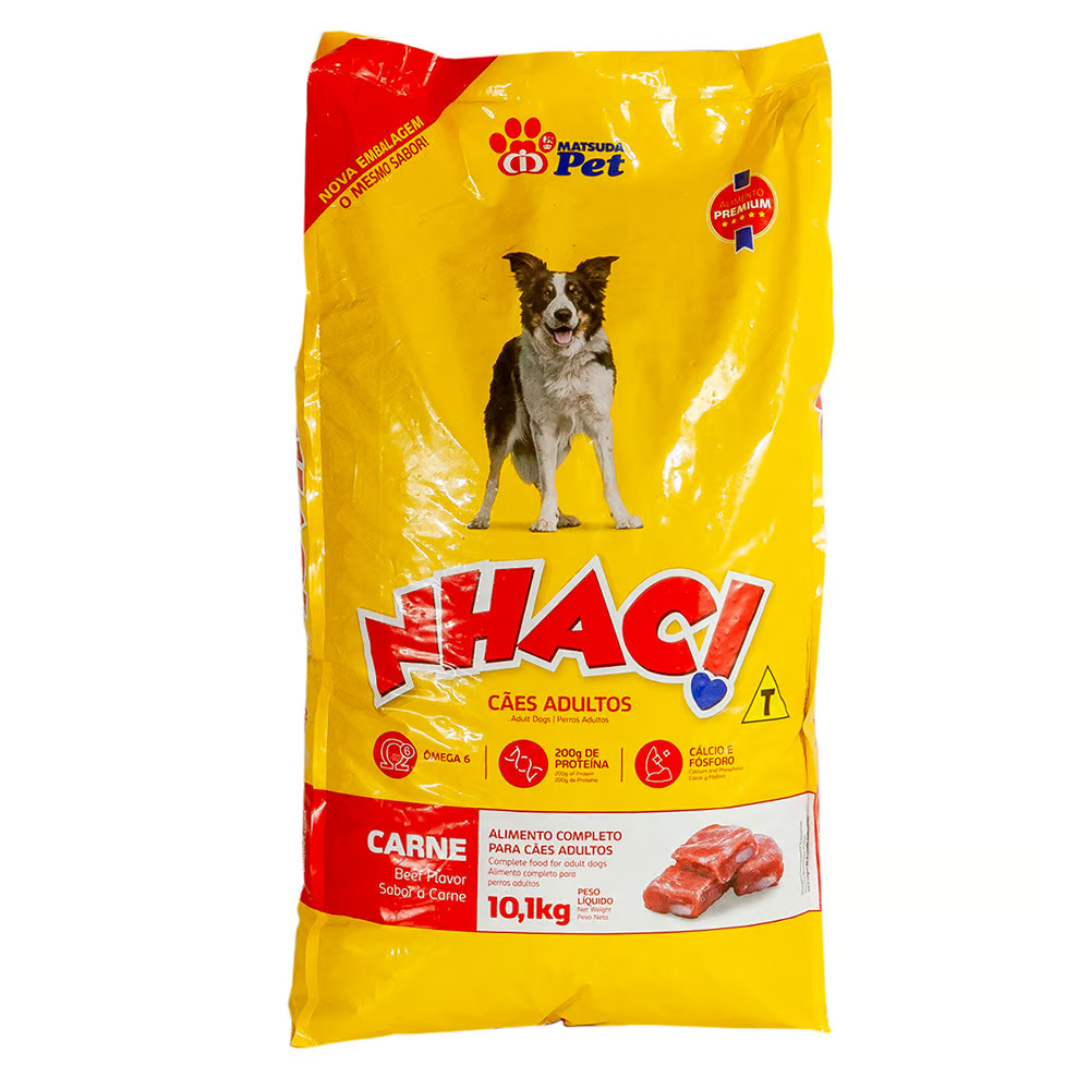 RAÇÃO NHAC CAO ADULTO CARNE