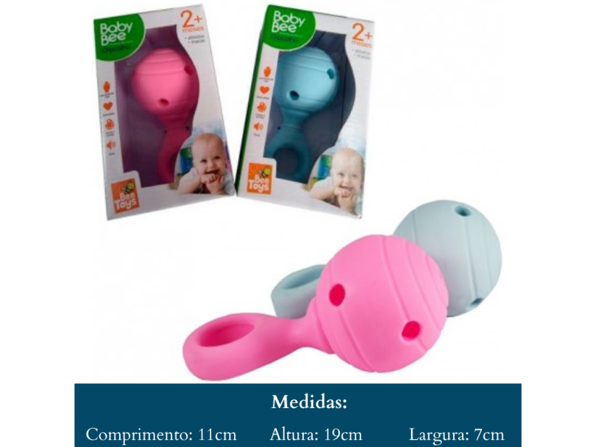 BRINQUEDO MORDEDOR CHOCALHO BOLA VINIL