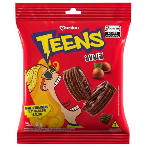 BISCOITO TEENS AVELA MARILAN 30G