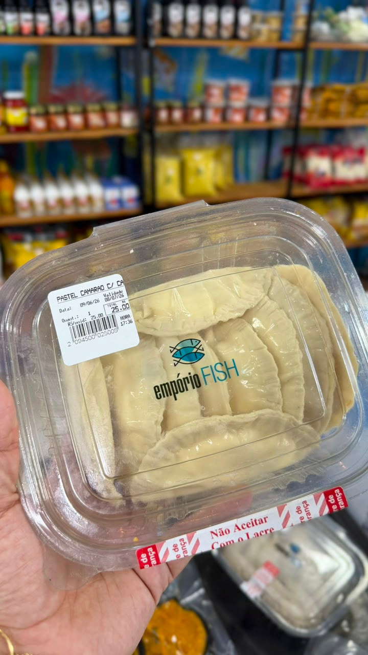 Pastel de camarão c/ catupiry