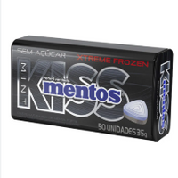 Confeito Mentos Kiss Menta Forte  - 50 Unidades