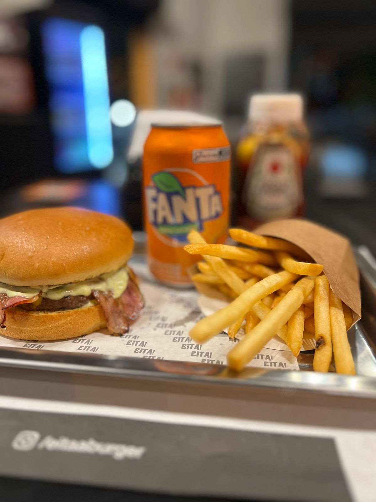 Bacon Burguin + Mini Fritas + Refrigerante Lata