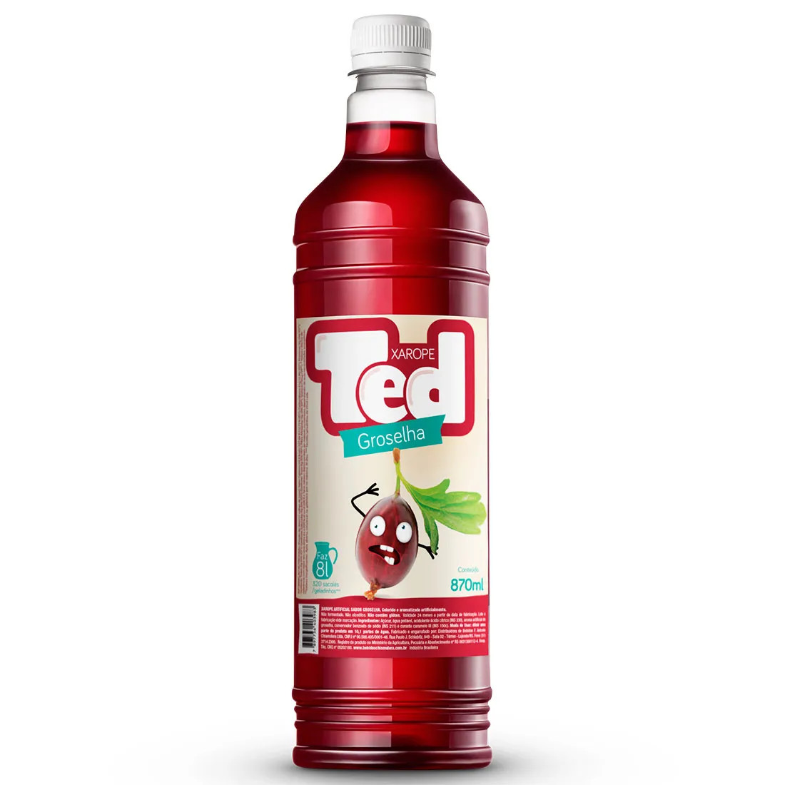 Xarope de groselha ted 870ml