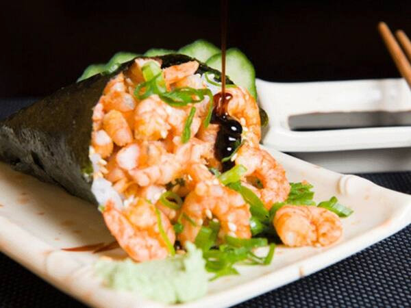 Temaki de Salmão Fresco + Camarão