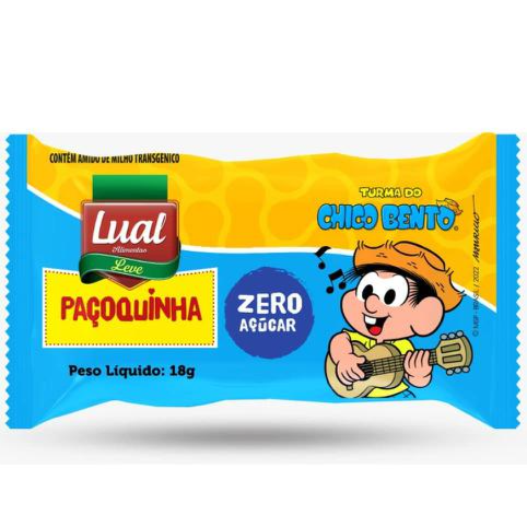 PAÇOQUINHA LUAL QUADRADA ZERO AÇUCAR 18G