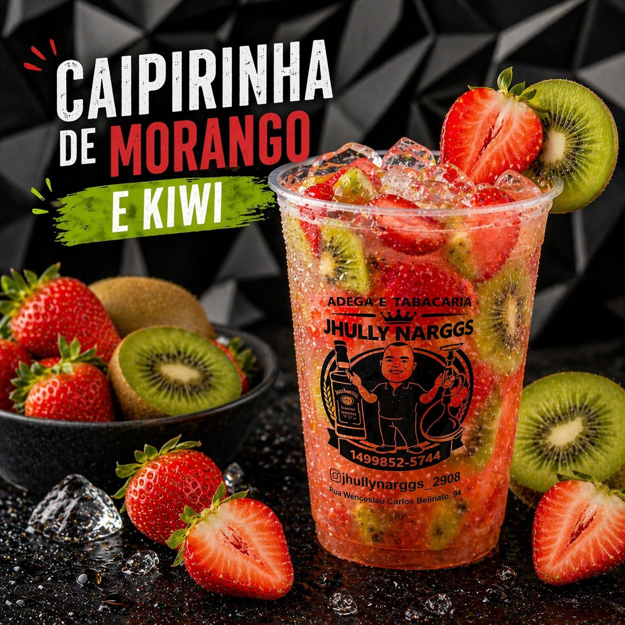 CAIPIRINHA MORANGO/KIWI 700ML