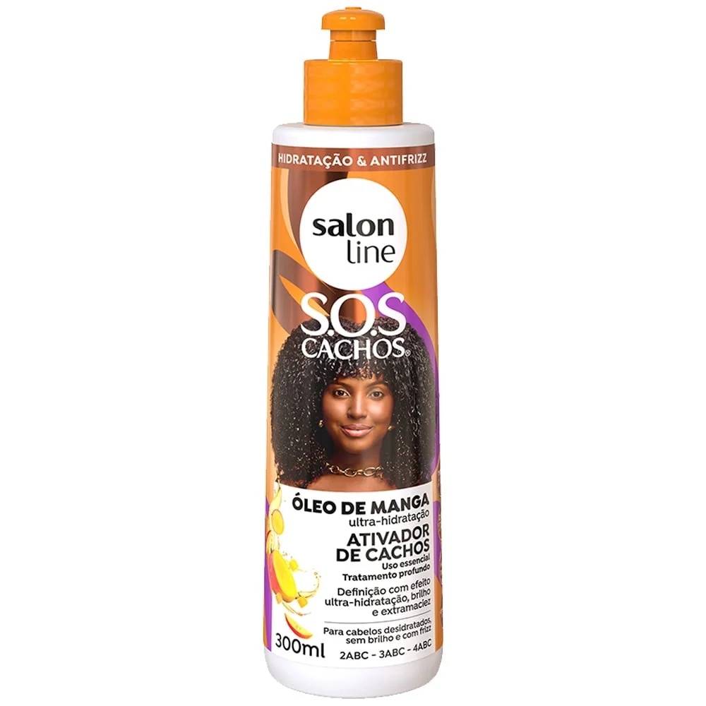CREME ATIVADOR DE  CACHOS SALON LINE 300ML OLEO MANGA