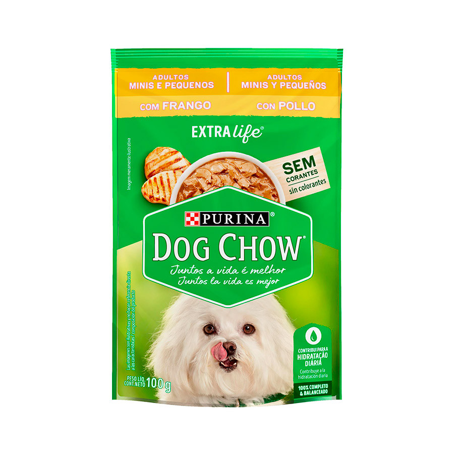 Sachê Dog Chow Frango Adulto Mini e Pequeno 100g 
