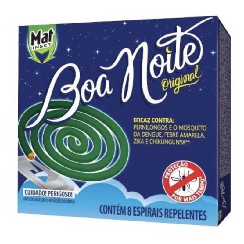 MAT INSET REPELENTE ESPIRAL BOA NOITE C/8