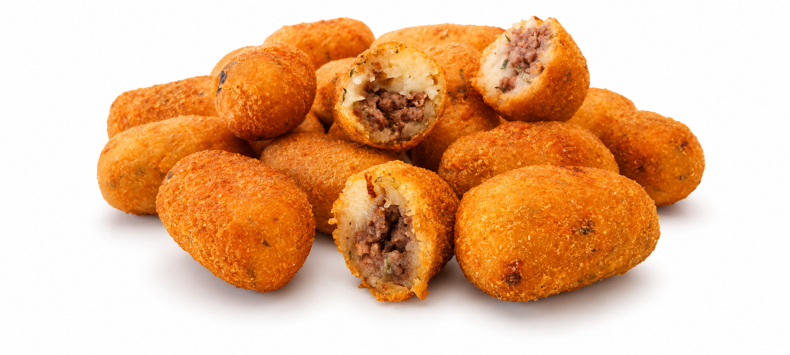 BOLINHO DE MANDIOCA COM CARNE MOIDA