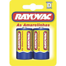 PILHA RAYOVAC AMARELINHA "D2" (GRANDE) C/2UN
