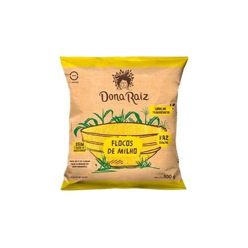 Flocos de Milho Dona Raiz Embalagem 500g