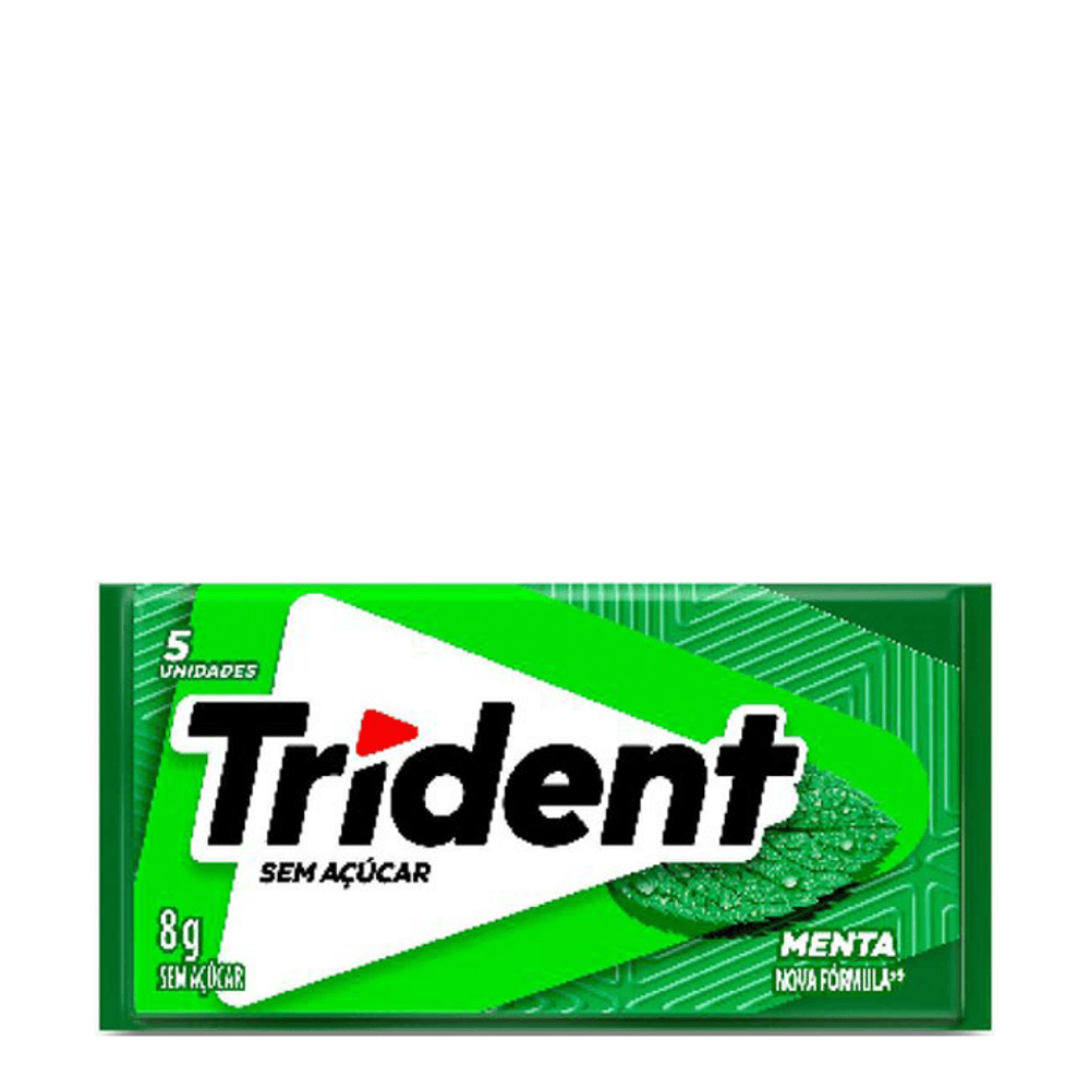 GOMA DE MASCAR TRIDENT MENTA 5UN 8G