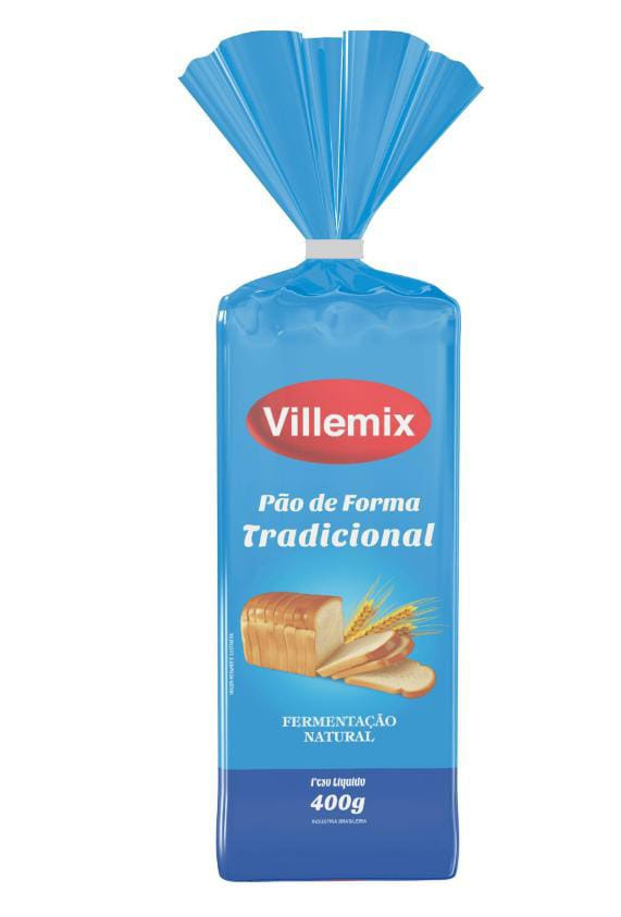 PÃO DE FORMA TRADICIONAL 400GR VILLEMIX