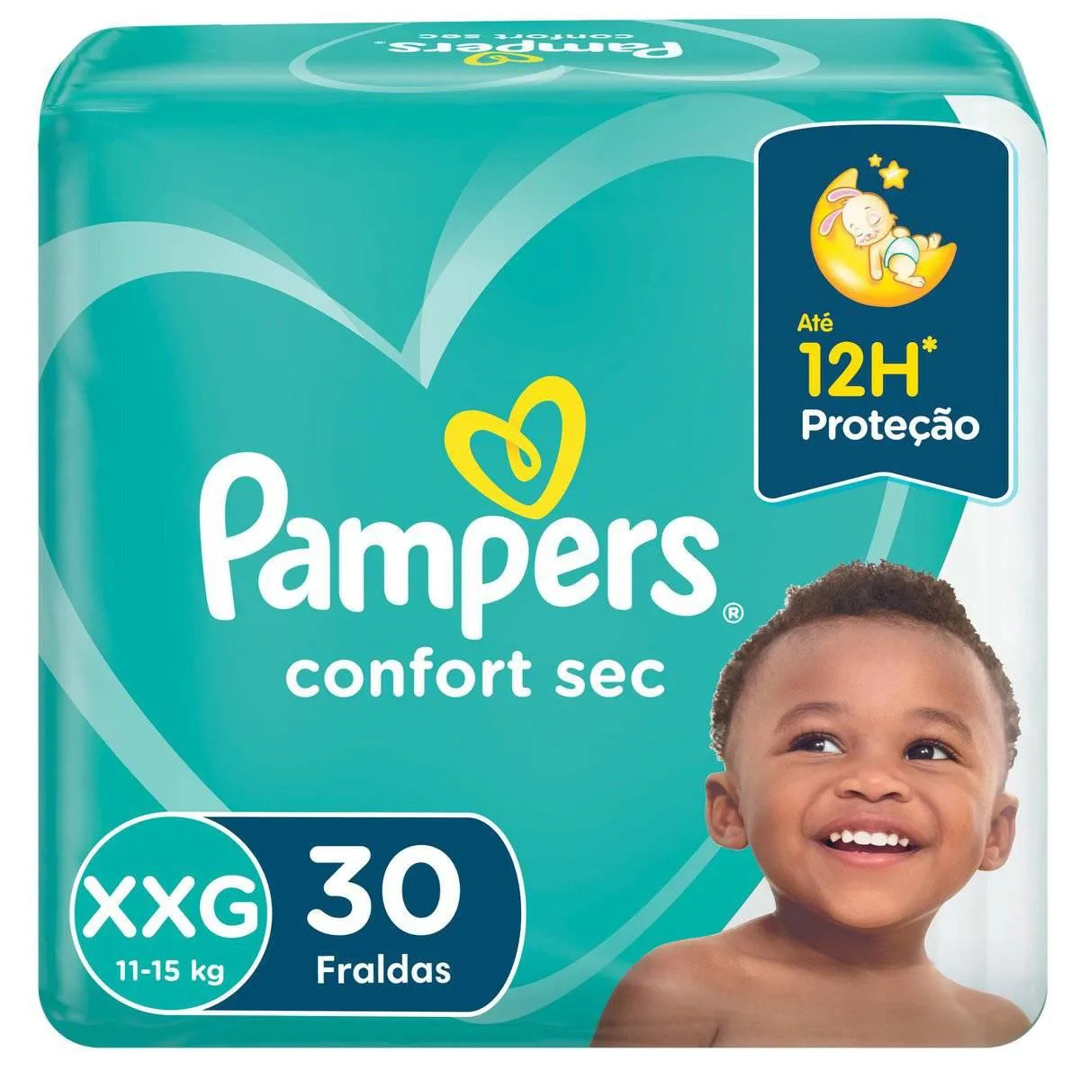 Fraldas Pampers confort sec Tamanho XXG - pacote com 30 fraldas