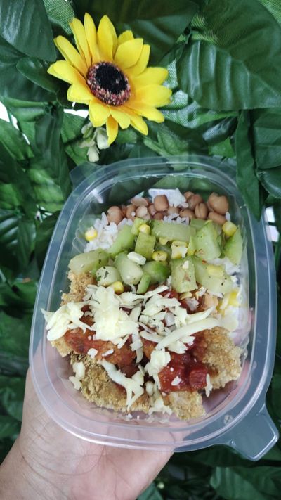 FILÉ DE FRANGO PARMEGIANA C/ ARROZ BRANCO 320 GRAMAS (C/ LACTOSE) Congelado
