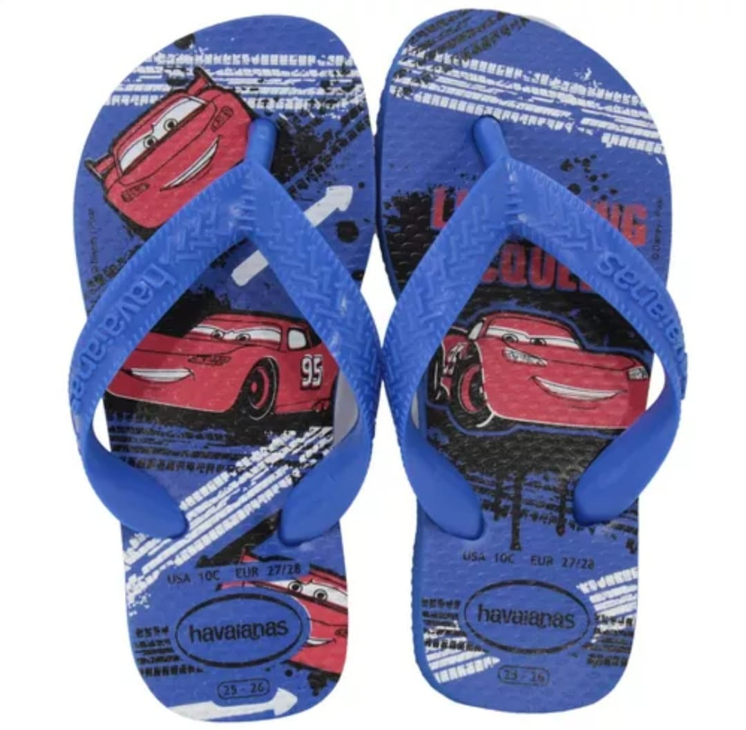 CHINELO HAV KIDS CARROS AZUL 