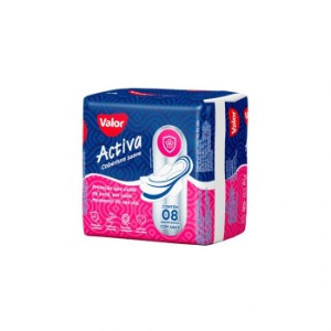 ABSORVENTE C/ ABAS VALOR C/8 UNIDADES
