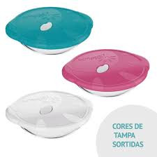 ASSADEIRA VIDRO REDONDA C/ TAMPA 2,4L NADIR POTE