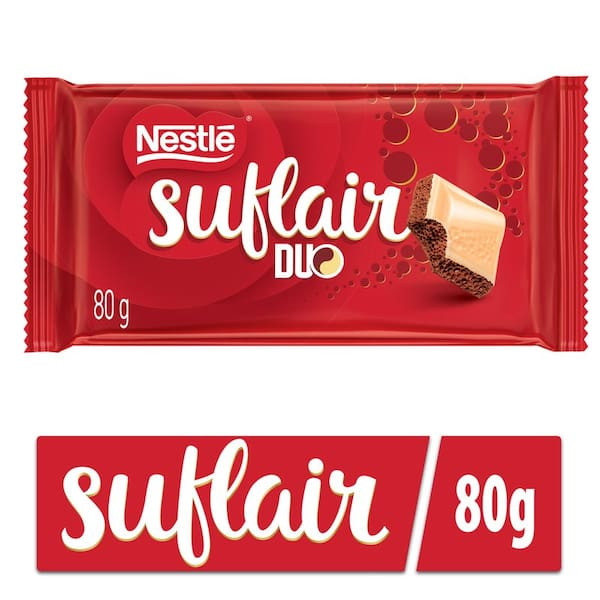 Chocolate em Barra Duo Suflair 80g