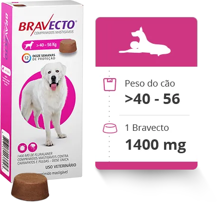 Bravecto 40 a 56 kg - 1 Comprimido