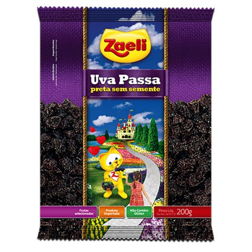 UVA PASSA PRETA S/ SEMENTE ZAELI 200G