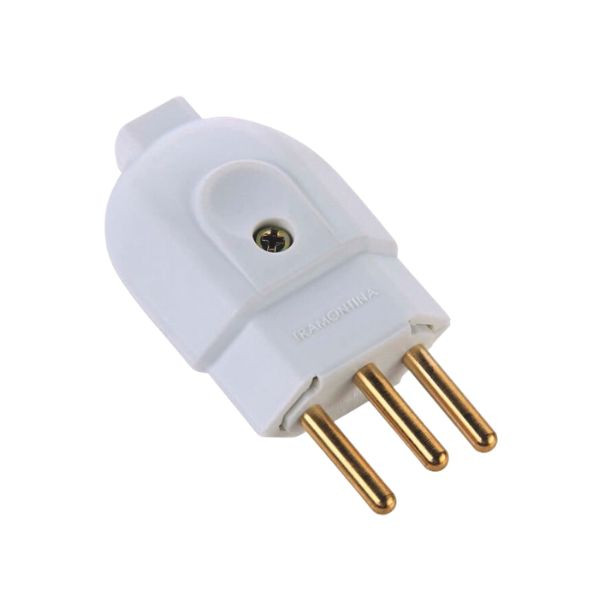Plugue Macho 2P+T 20A Branco Tramontina 
