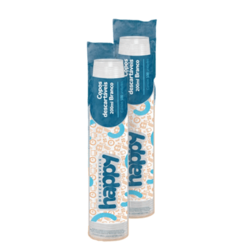 COPO DESCARTAVEL HAPPY TRANSPARENTE 50ML C/100UN¬