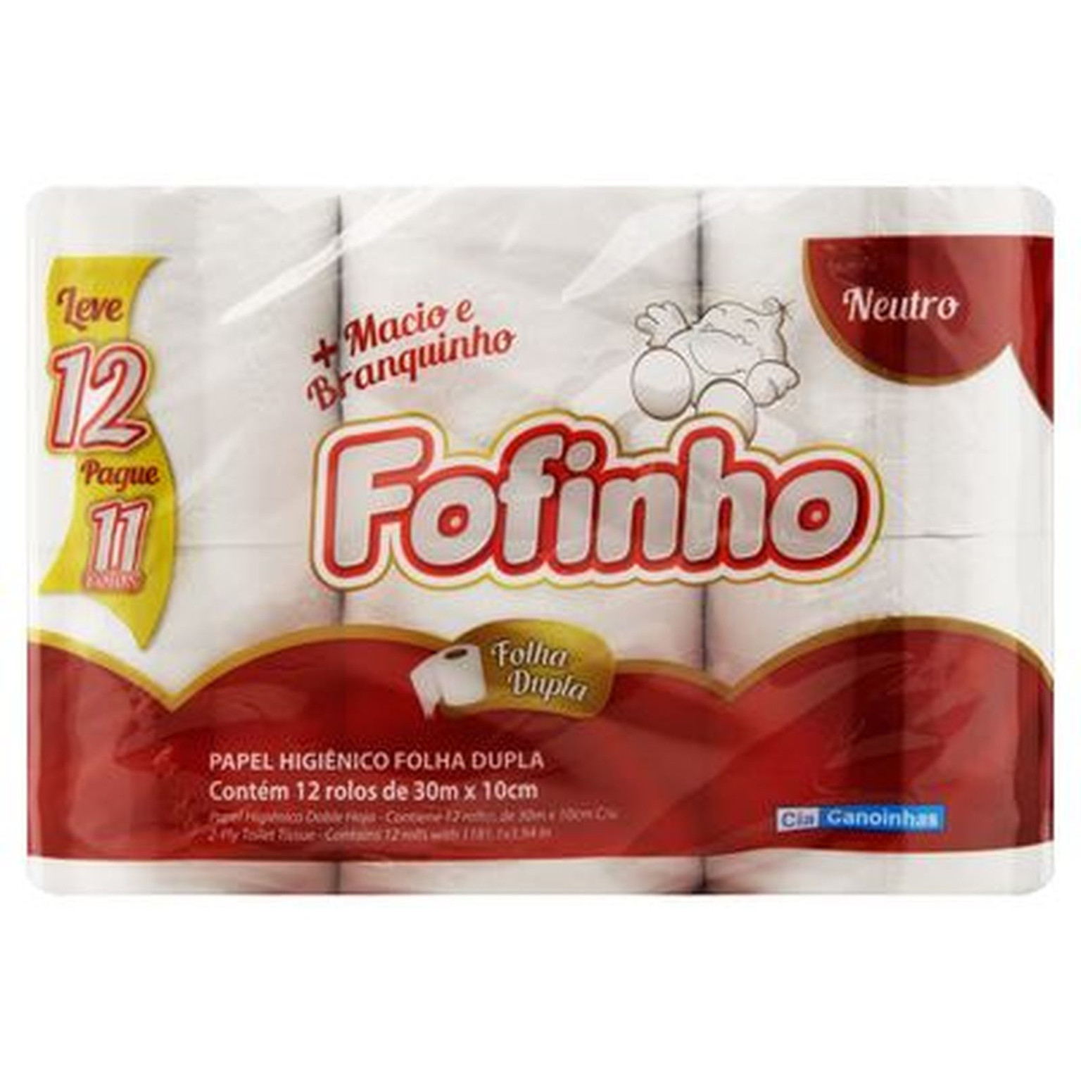 Papel hig fofinho c12 30m folha dupla 