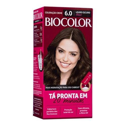 Mini Kit Tintura de Cabelo Louro Escuro Clássico 6.0 Biocolor