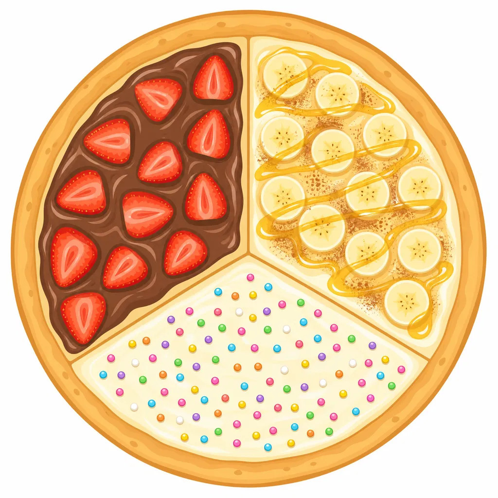 PIZZA DOCE DE ATÉ 3 SABORES