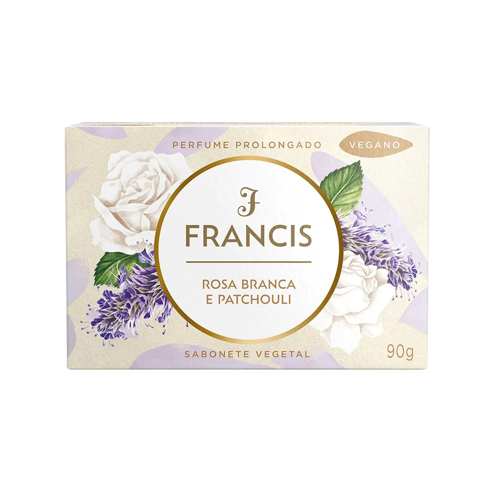 SABONETE FRANCIS 90G CX ROSA BRANCA