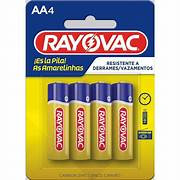 PILHA PALITO AAA RAYOVAC AMARELA C/4
