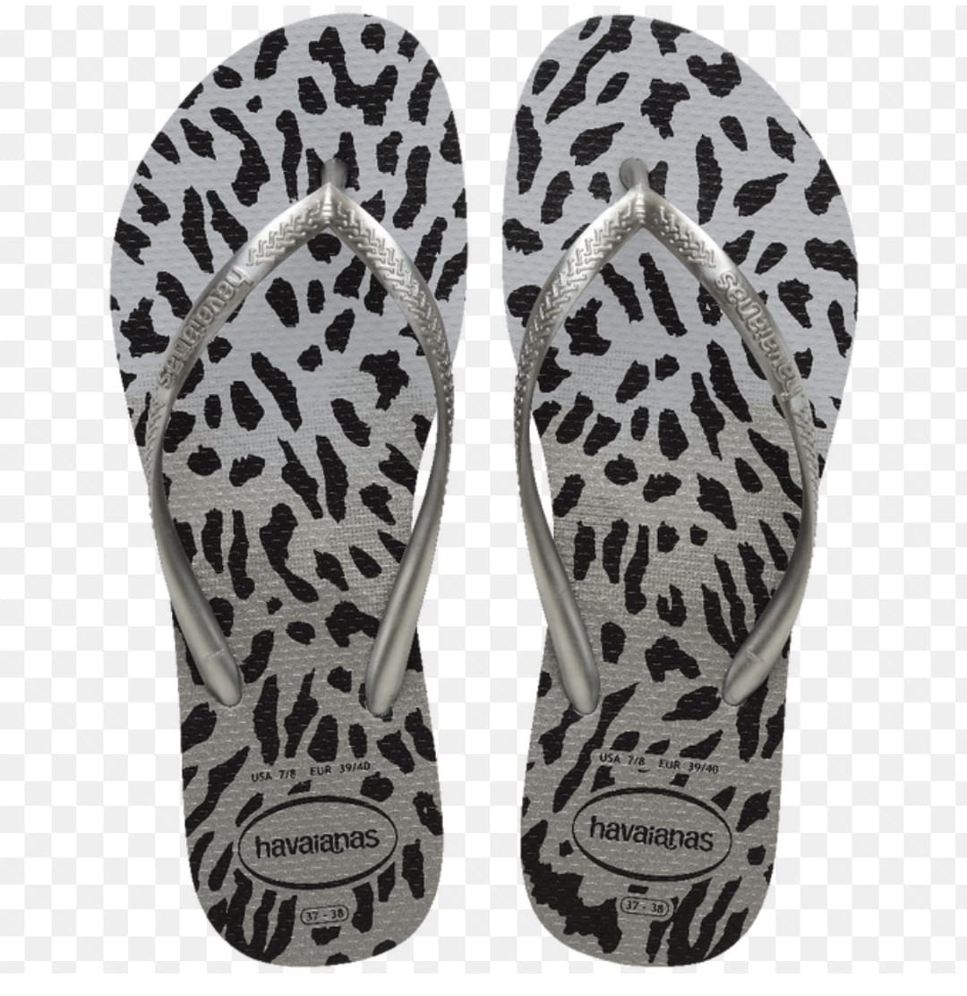 CHINELO HAVAIANAS SLIM ANIMALS CINZA 37/38