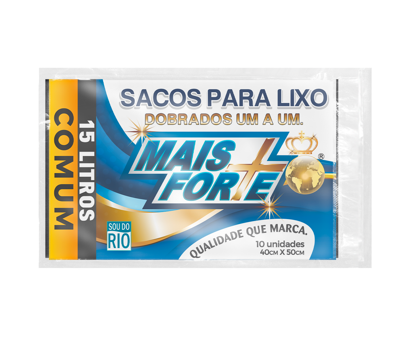Saco Lixo Mais Forte Comum 15l C/10