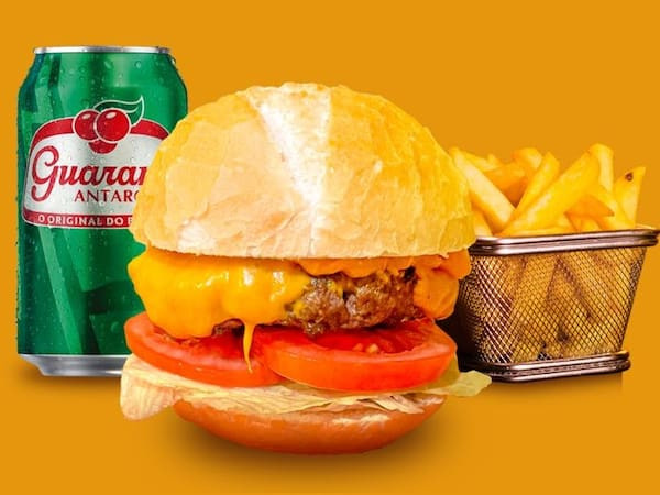 Cheeseburguer Salada + Refri 350ml + Batata