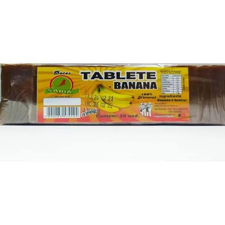 Doce Tablete Banana Sabia 320g
