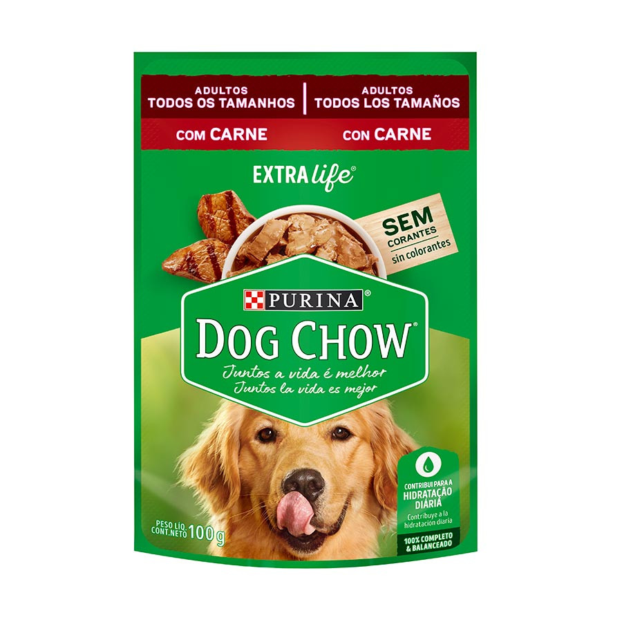 Sachê Dog Chow Carne Adulto Todos os tamanhos 100g