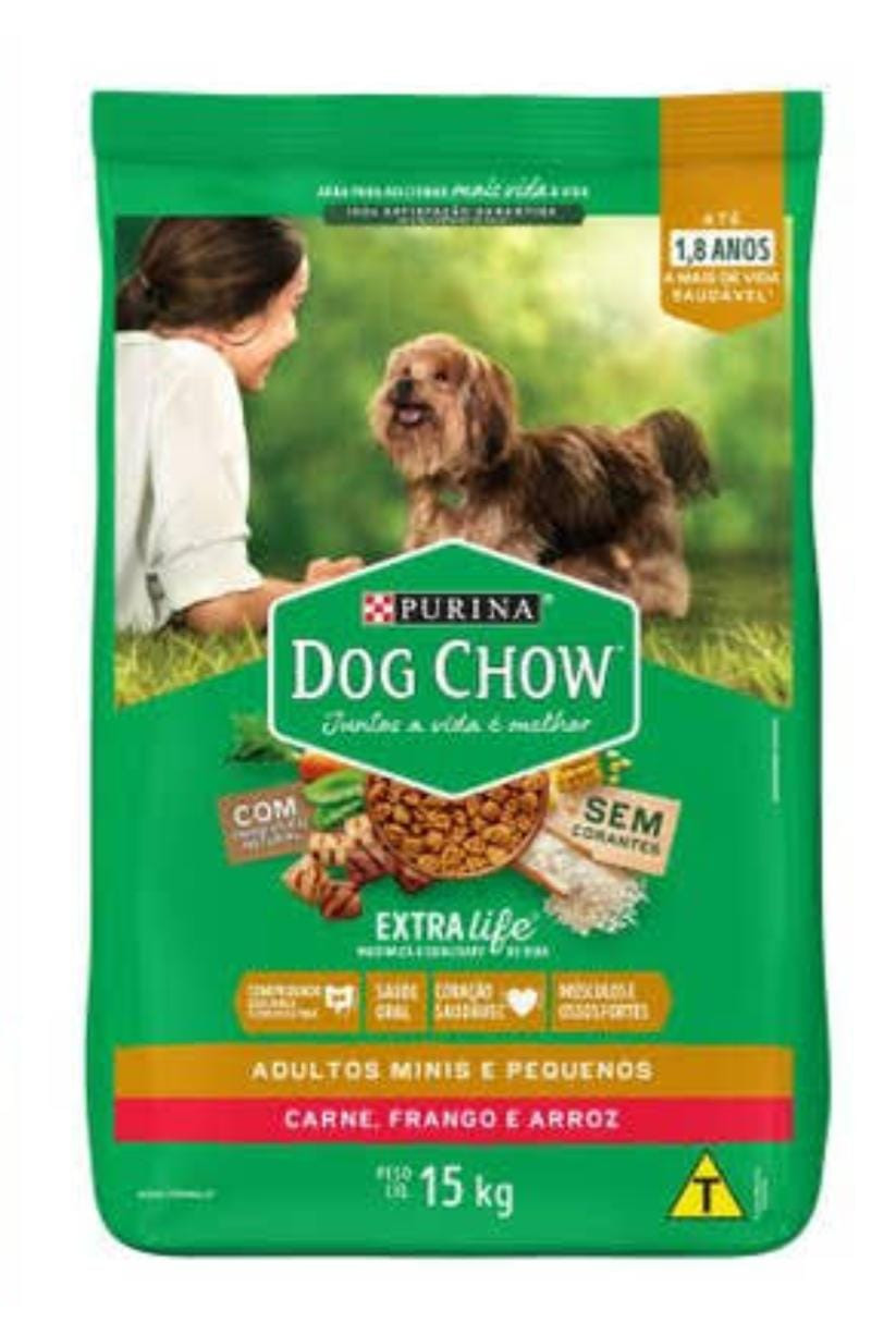 Dog Chow Minis e Pequenas Sabor Carne, Frango e Arroz 