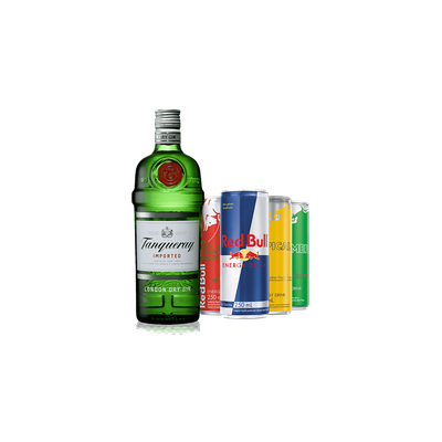 Tanqueray + 4 Redbul ( Sabores )
