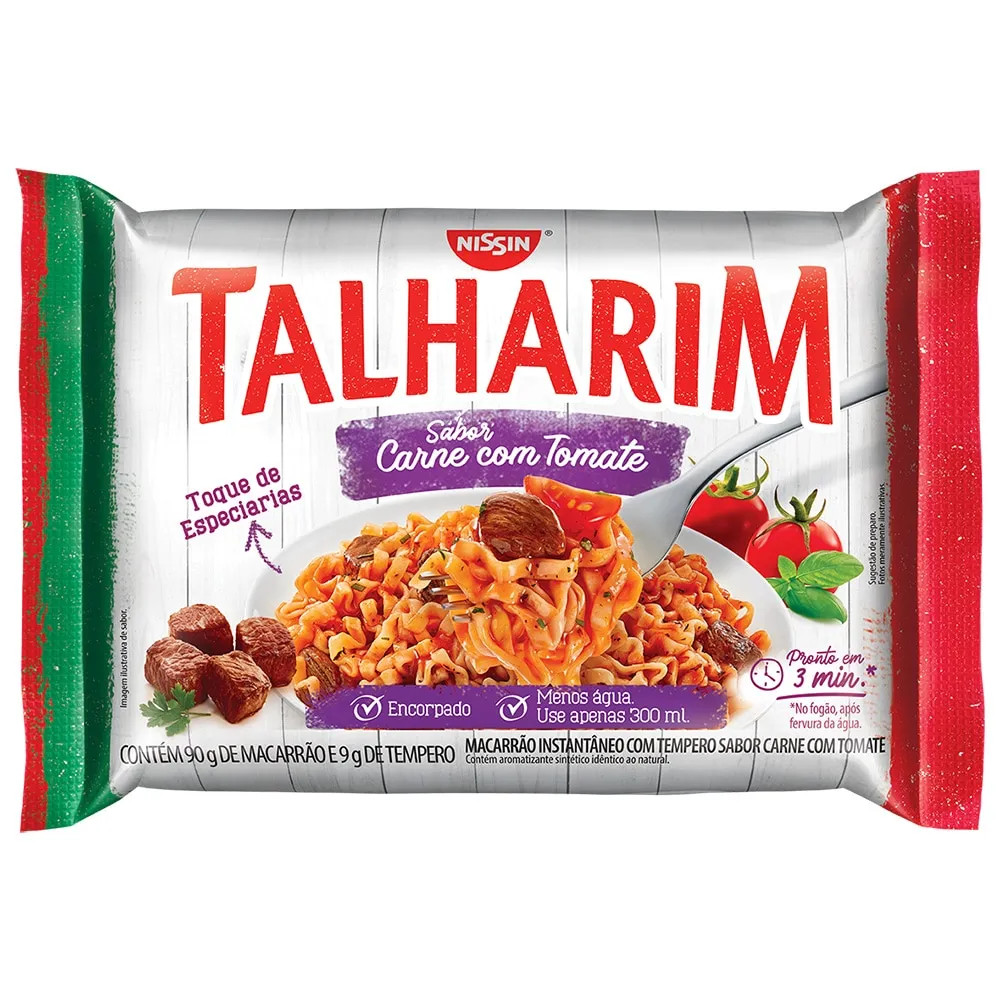 Nissin Talharim Sabor Carne Com Tomate