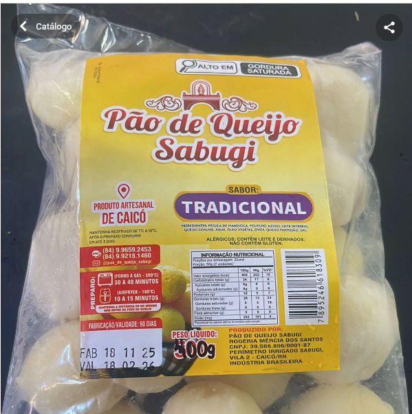 PAO DE QUEIJO TRADICIONAL
