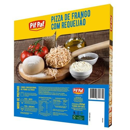 Pizza Pif Paf Frango com Requeijão Embalagem 460g