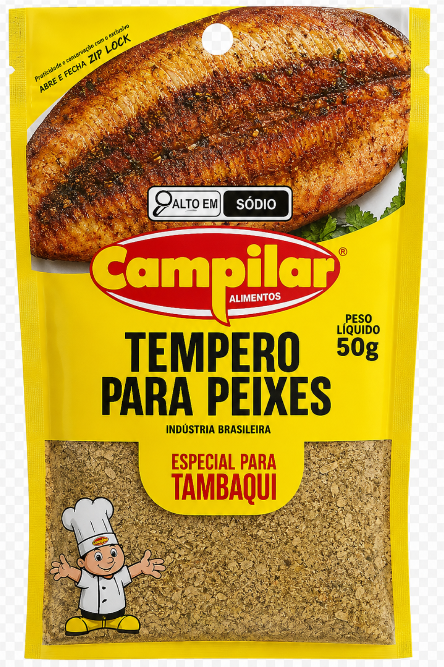 TEMPERO P/ PEIXES CAMPILAR 50G