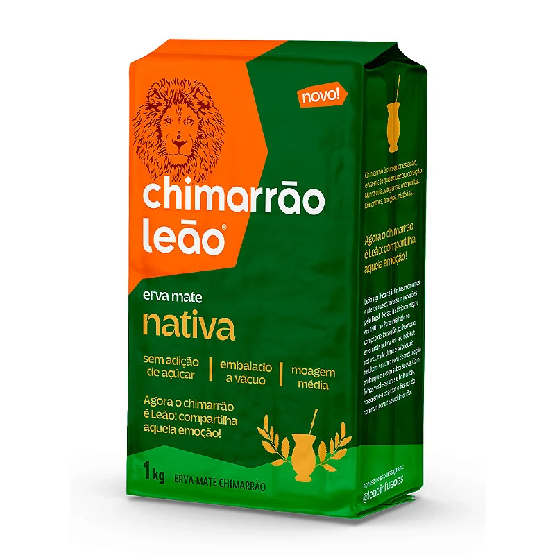 ERVA MATE CHIMARRAO LEAO VACUO 1KG