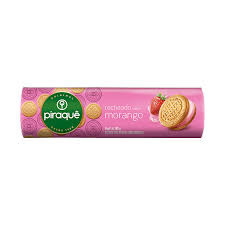 BISCOITO PIRAQUE RECH MORANGO 160G