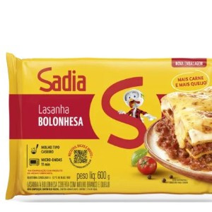 LASANHA BOLONHESA SADIA 600G