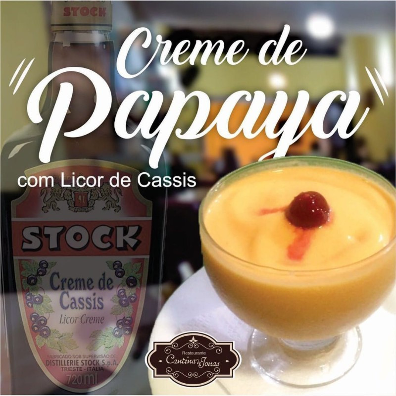 (Cód.  284) Creme de papaya c/ licor de cassis