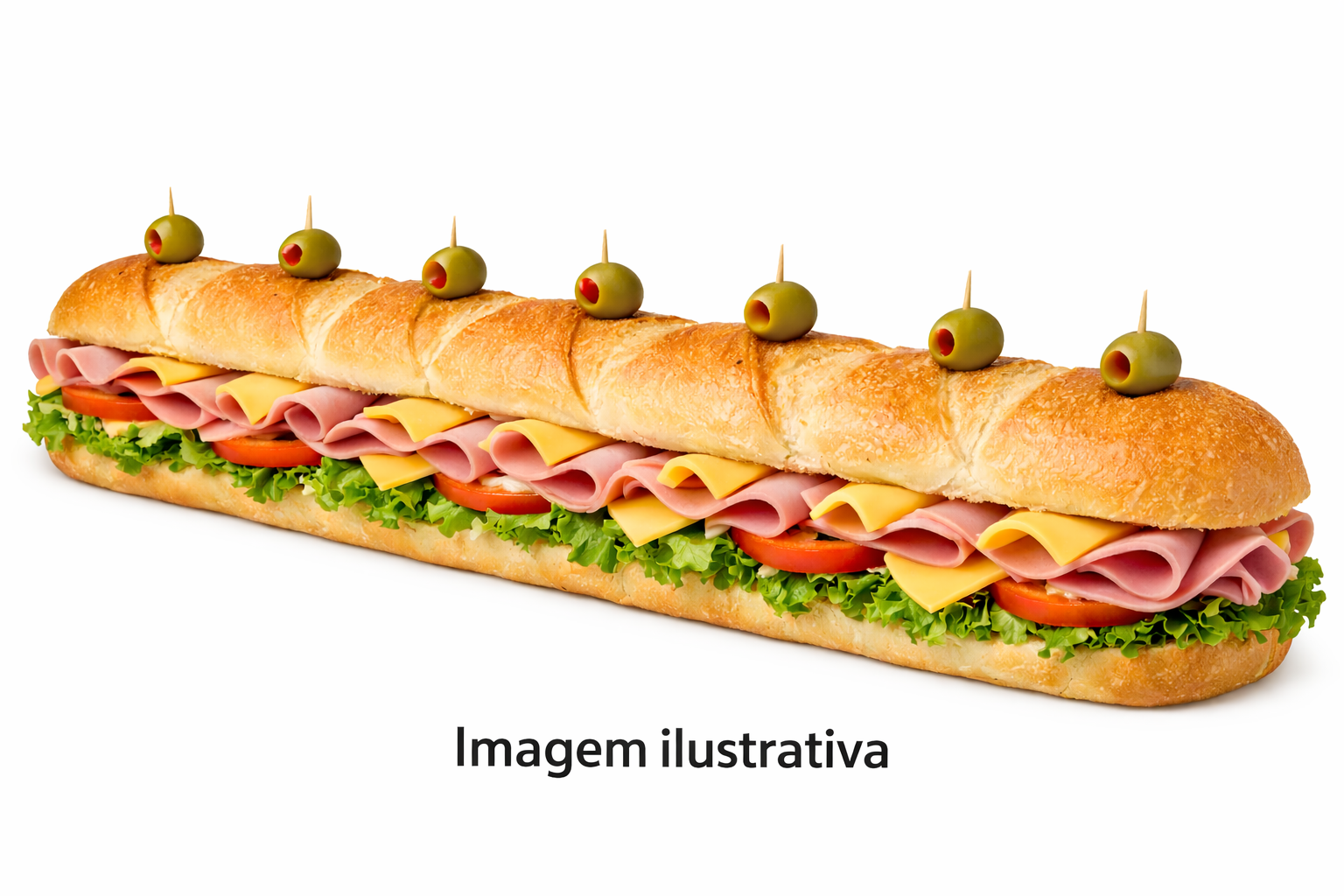 Sanduíche de Presunto e Queijo de Metro